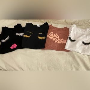 Bundle of 4 Lashes T-Shirts